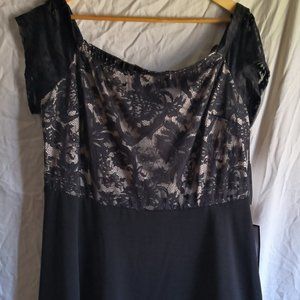 City Studio Black Lace Cocktail Dress